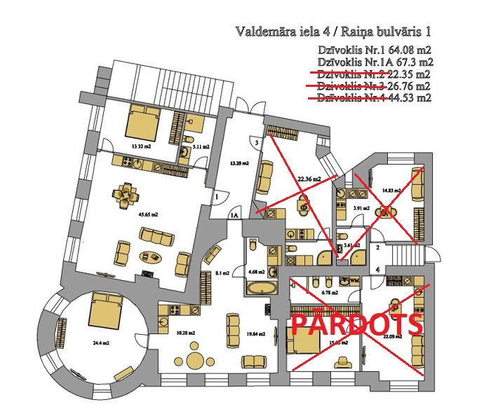 Pārdod dzīvokli, Kr. Valdemāra iela 4 - Attēls 1